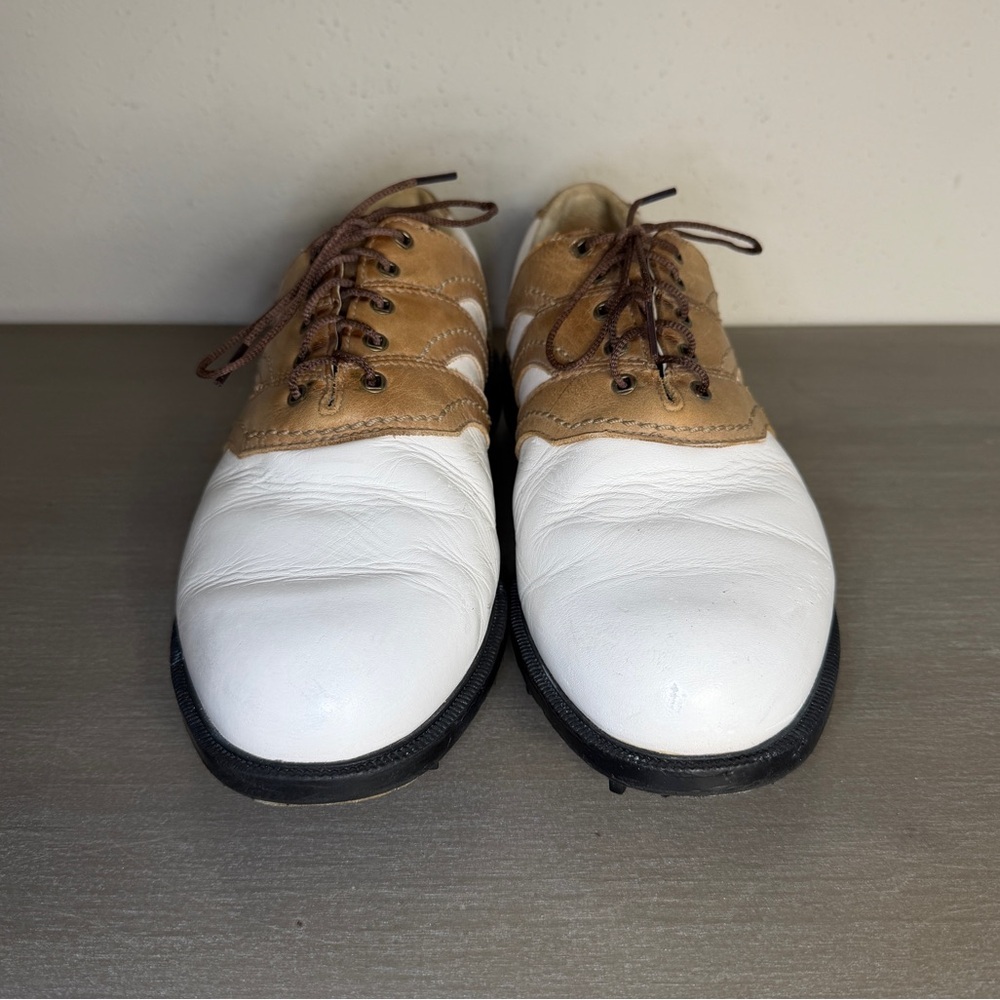 adidas White and Tan Men's Oxfords - Picture 4 of 11
